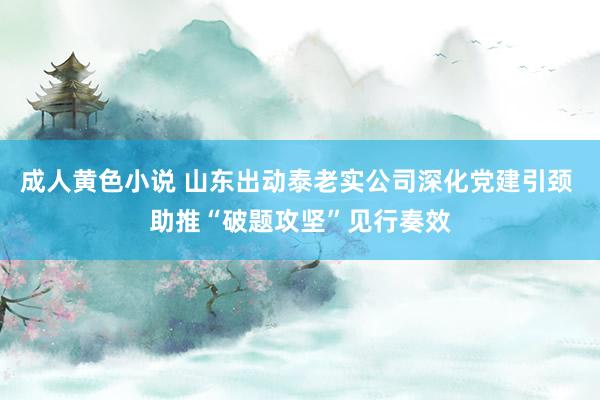 成人黄色小说 山东出动泰老实公司深化党建引颈 助推“破题攻坚”见行奏效