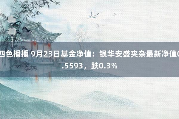 四色播播 9月23日基金净值：银华安盛夹杂最新净值0.5593，跌0.3%