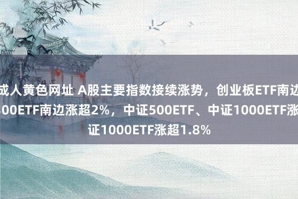 成人黄色网址 A股主要指数接续涨势，创业板ETF南边、沪深300ETF南边涨超2%，中证500ETF、中证1000ETF涨超1.8%