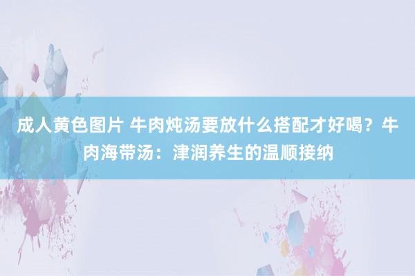 成人黄色图片 牛肉炖汤要放什么搭配才好喝？牛肉海带汤：津润养生的温顺接纳