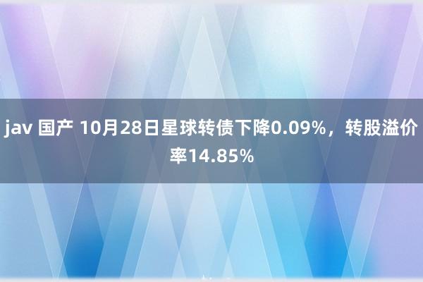 jav 国产 10月28日星球转债下降0.09%，转股溢价率14.85%