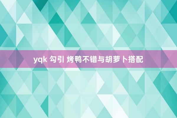 yqk 勾引 烤鸭不错与胡萝卜搭配