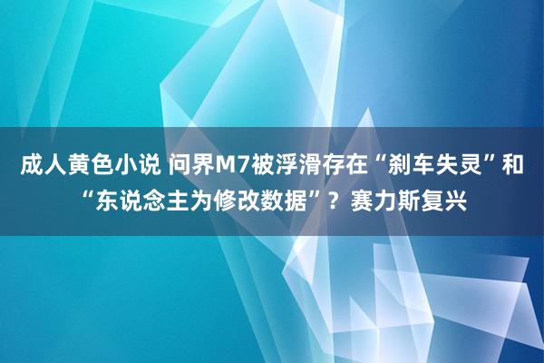 成人黄色小说 问界M7被浮滑存在“刹车失灵”和“东说念主为修改数据”？赛力斯复兴