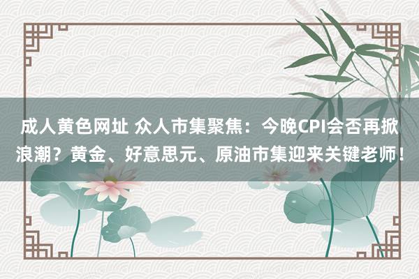 成人黄色网址 众人市集聚焦：今晚CPI会否再掀浪潮？黄金、好意思元、原油市集迎来关键老师！