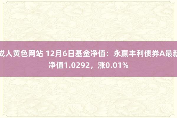 成人黄色网站 12月6日基金净值：永赢丰利债券A最新净值1.0292，涨0.01%