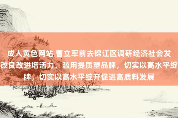 成人黄色网站 曹立军前去锦江区调研经济社会发展情况，条件对峙改良改进增活力、滥用提质塑品牌，切实以高水平绽开促进高质料发展