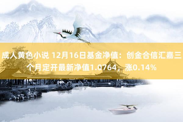 成人黄色小说 12月16日基金净值：创金合信汇嘉三个月定开最新净值1.0764，涨0.14%