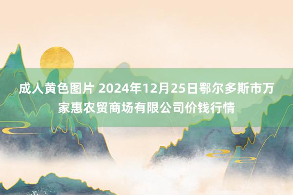 成人黄色图片 2024年12月25日鄂尔多斯市万家惠农贸商场有限公司价钱行情