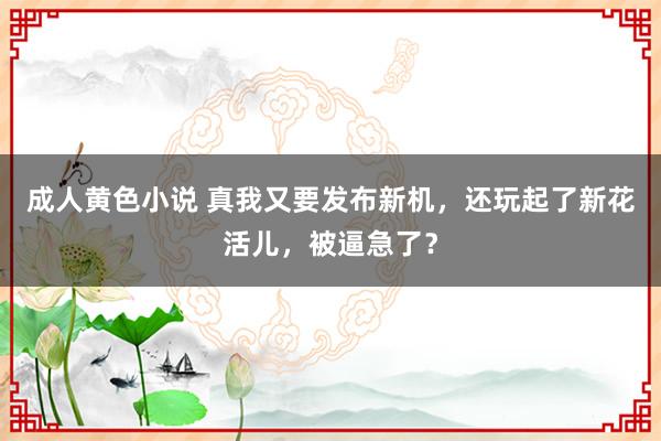 成人黄色小说 真我又要发布新机，还玩起了新花活儿，被逼急了？